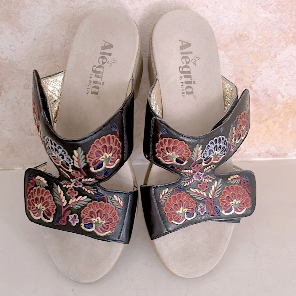 Alegria Womens Leather Sandal Lin Mules PG Lites Fall Foral Beach Size 8  38